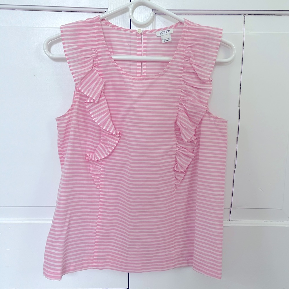 JCrew Striped sleeveless top